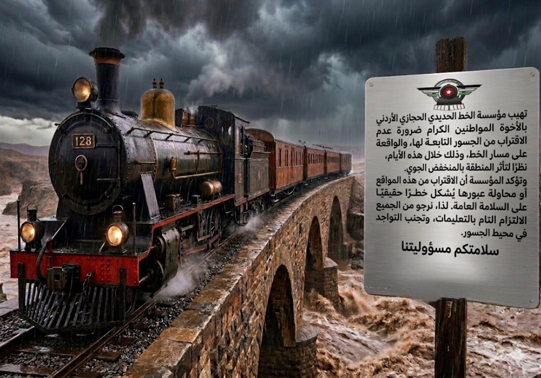 تهيب مؤسسة الخط الحديدي الحجازي المواطنين الكرام.